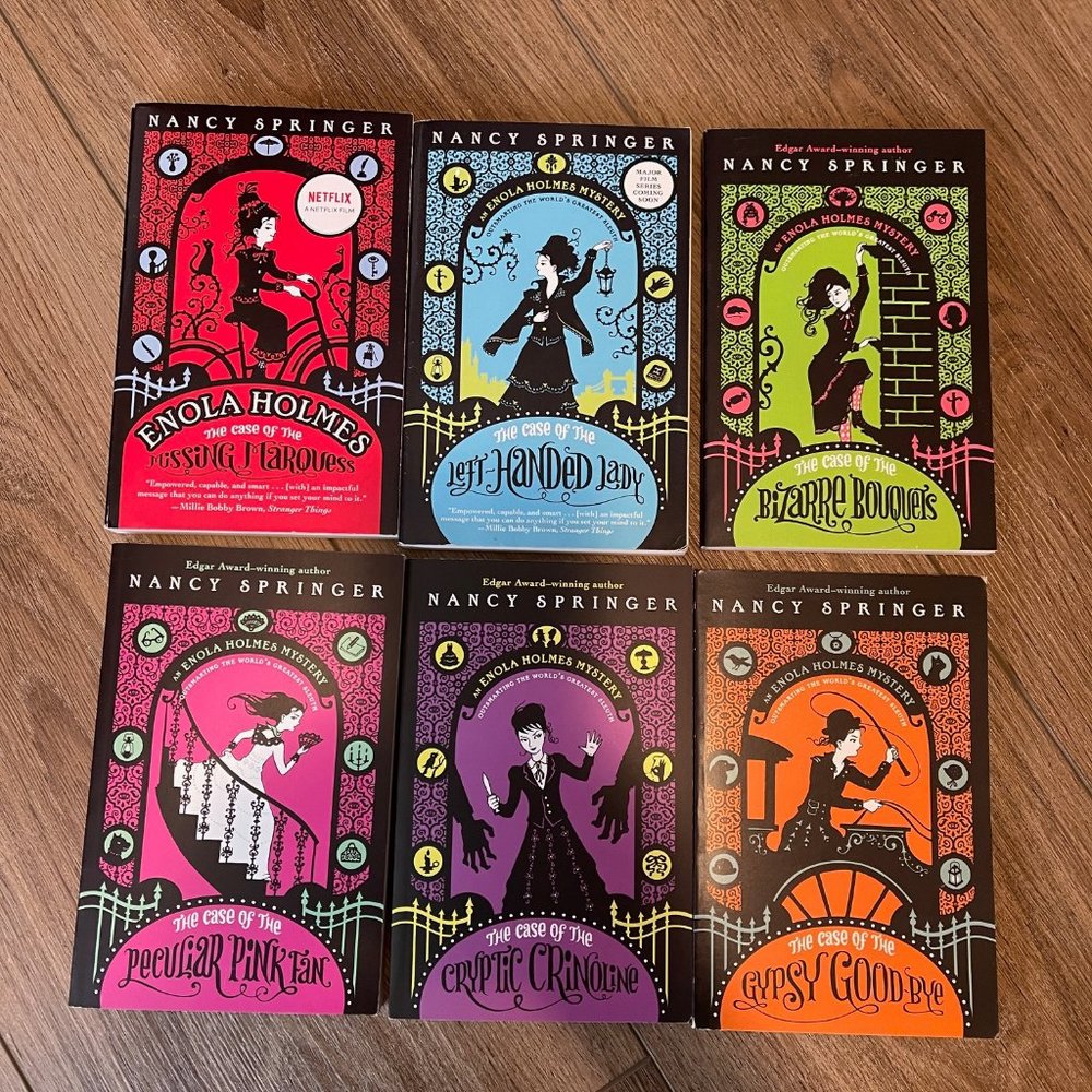 Set of 6 Enola Holmes paperback books by Nancy Springer